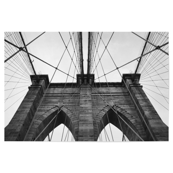 Poster "The Brooklyn Bridge" artboxONE - Städte / New York,Reise,Schwarzweiß,Architektur,Reise / Länder