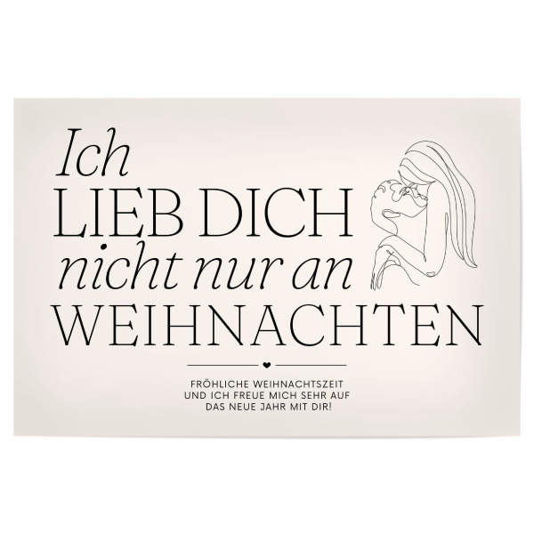 Poster "Ich lieb dich" artboxONE - Typografie,Liebe,Weihnachten,Lustig
