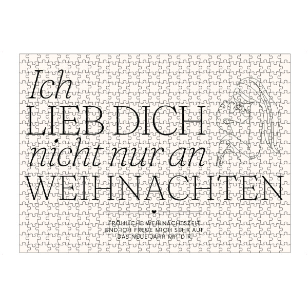 artboxONE Puzzle "Ich lieb dich" artboxONE - Typografie,Liebe,Weihnachten,Lustig