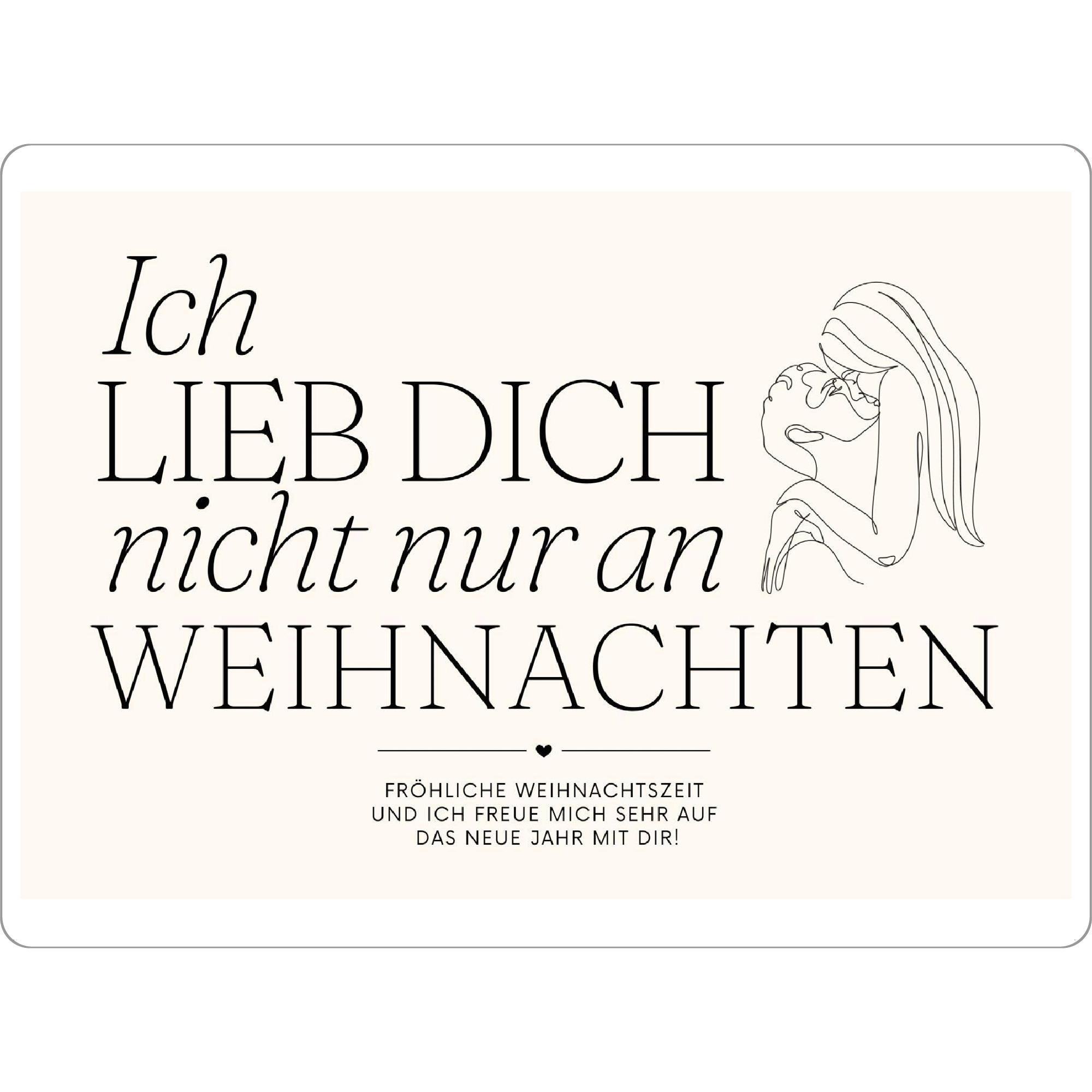 Tischset "Ich lieb dich" artboxONE - Typografie,Liebe,Weihnachten,Lustig