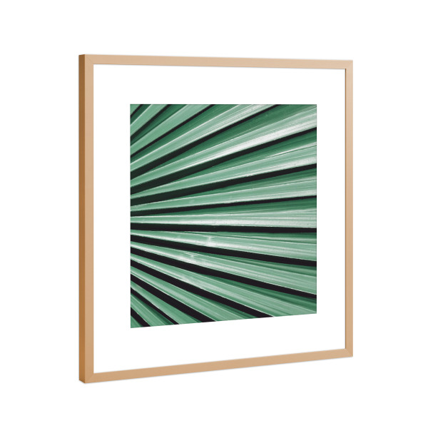 Poster mit Rahmen Kupfer "Blasse Palme" artboxONE - Natur,Floral