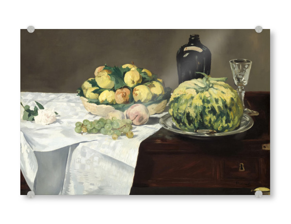 Acrylglasbild "Still Life with Melon and Peaches" artboxONE - Für Mama,Für Papa