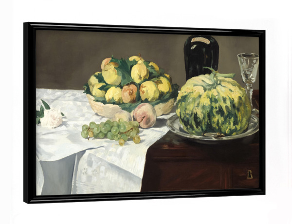 Poster mit schwarzem Rahmen "Still Life with Melon and Peaches" artboxONE - Für Mama,Für Papa