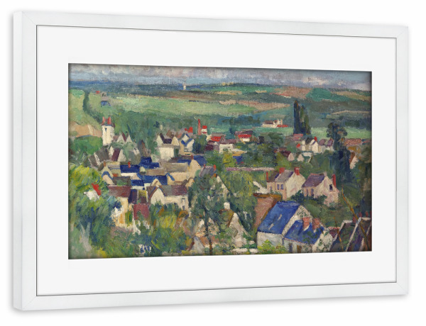 Poster mit Rahmen weiß "Auvers" artboxONE - Städte,Reise,Städte / Weitere,Für Mama,Für Papa