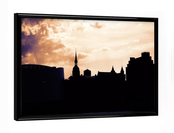 Poster mit schwarzem Rahmen "Stralsunds Skyline" artboxONE - Städte,Reise,Architektur,Reise / Strand und Meer,Reise / Länder