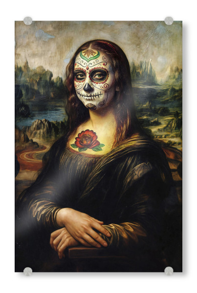 Acrylglasbild "Mona de Los Muertos" artboxONE - Menschen,Lustig