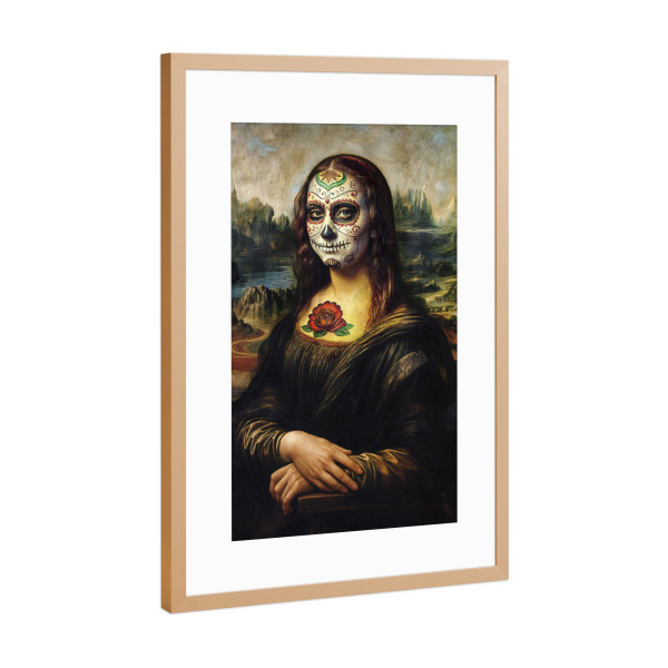 Poster mit Rahmen Kupfer "Mona de Los Muertos" artboxONE - Menschen,Lustig
