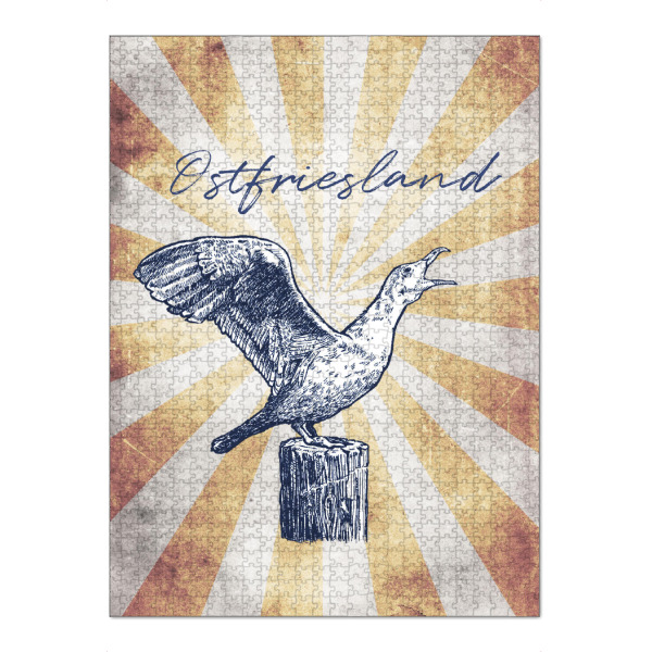 Puzzle Ravensburger "Ostfriesland vintage" artboxONE - Reise,Tiere,Reise / Strand und Meer,Reise / Länder