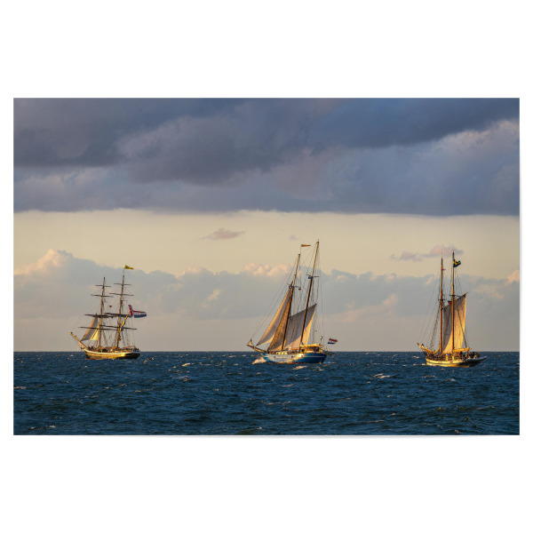Poster 30x20 cm "Drei Segelschiffe" artboxONE - Natur,Reise,Reise / Strand und Meer
