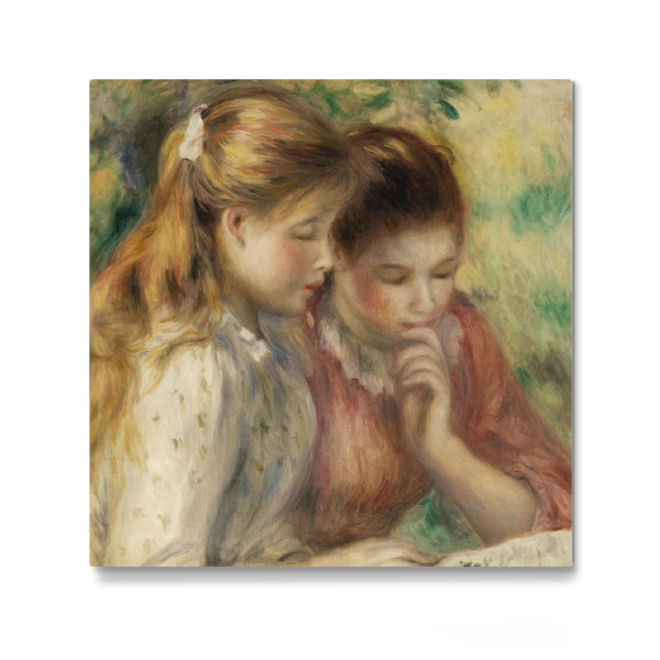 Galerie-Print "Mädchen lesen" 30x30 cm artboxONE