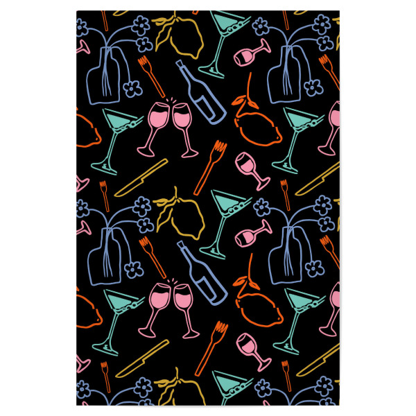 Poster "Mitternachtsfest" artboxONE - Abstrakt,Essen & Trinken / Alkohol