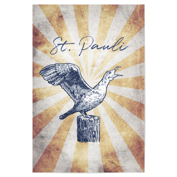 Poster 30x20 cm "St Pauli vintage" artboxONE - Städte / Hamburg,Reise,Tiere