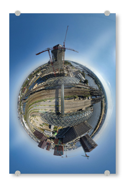 Acrylglasbild "U-S-Bahn Elbbrücken-Hamburg, H50m" artboxONE - Städte,Städte / Hamburg,Reise,Architektur,Reise / Länder