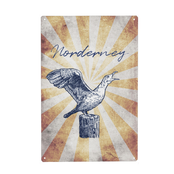 Holzbild "Norderney vintage" artboxONE - Reise,Tiere,Reise / Strand und Meer,Reise / Länder