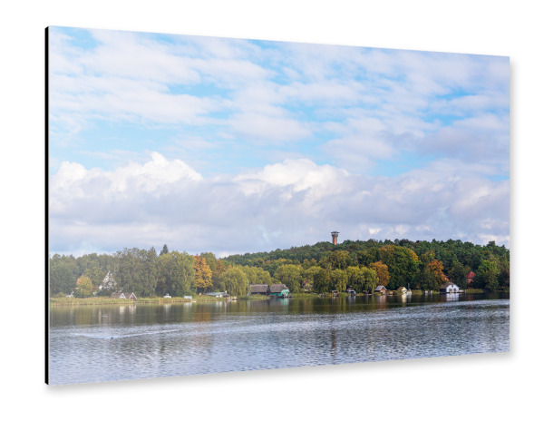 Alu-Dibond "Bootshäuser und Aussichtsturm" 30x20 cm artboxONE