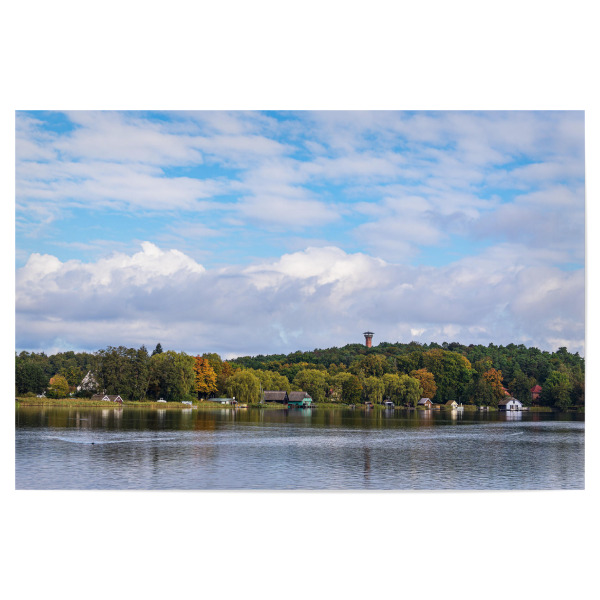 Poster 30x20 cm "Bootshäuser und Aussichtsturm" artboxONE - Natur,Reise,Architektur