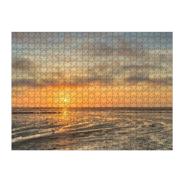 artboxONE Puzzle "Wattenmeer bei Sonnenaufgang" artboxONE - Natur,Reise,Reise / Strand und Meer