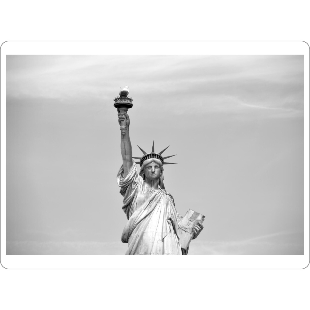 Tischset "Die Freiheitsstaue in NYC" artboxONE - Städte,Städte / New York,Reise,Schwarzweiß,Reise / Länder