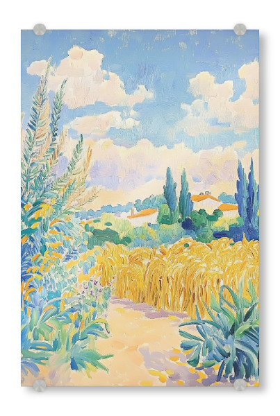 Acrylglasbild "Abstraktes Weizenfeld" artboxONE - Natur,Reise,Floral,Abstrakt