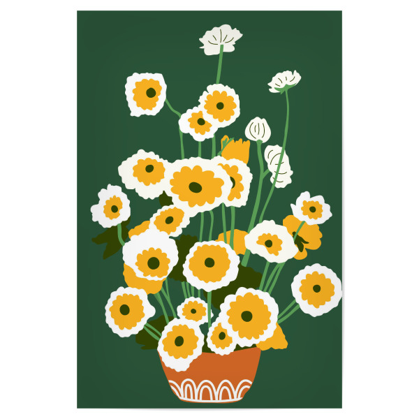 Poster 30x20 cm "Brauner Topf" artboxONE - Floral