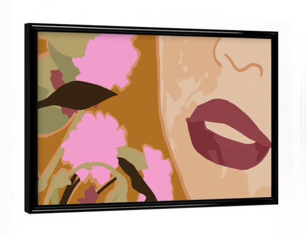 Poster mit schwarzem Rahmen "Lila Leidenschaft" artboxONE - Floral,Menschen