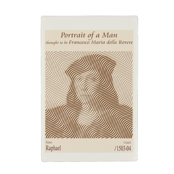 Metall Poster "Francesco Maria della Rovere" artboxONE - Abstrakt