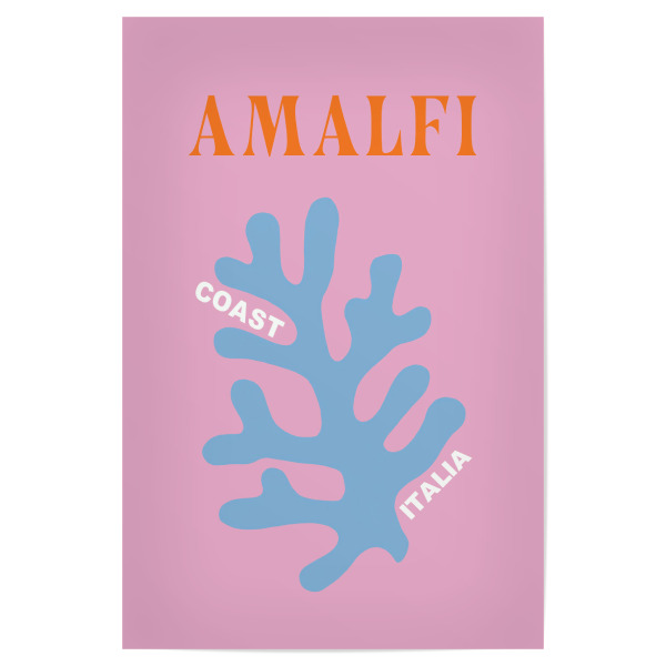 Poster "Amalfi Italia Cost" artboxONE - Typografie,Natur,Abstrakt,Reise / Strand und Meer
