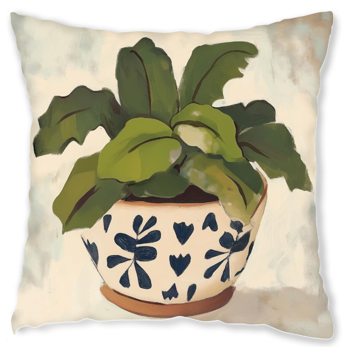 Design-Kissen "Plant Life" artboxONE - Natur - Illustration,Painted,Plant,Lush,Nature,Lifestyle,Homeware,Potted plant,Earthy,Natural