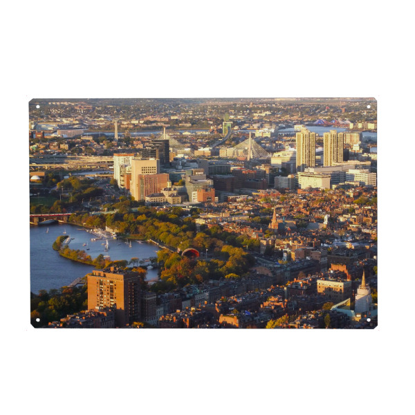 Metall Poster "Boston Luftaufnahme" artboxONE - Reise,Architektur,Reise / Länder,Städte / Boston