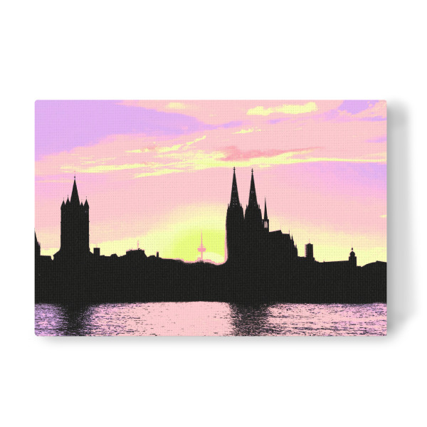 Leinwandbild "Pop Art Köln Sunset" artboxONE - Städte / Köln,Reise,Architektur,Reise / Länder