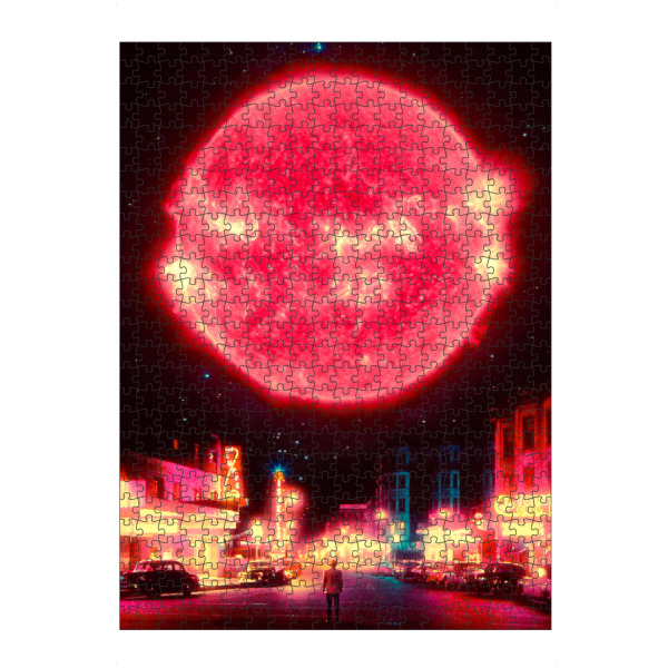 artboxONE Puzzle "Neon-Einbruch der Dunkelheit" artboxONE - Städte,Städte / Chicago,Galaxy