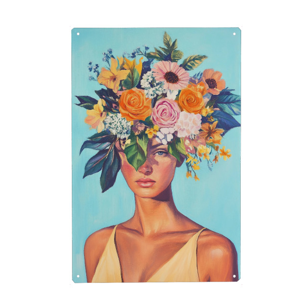 Metall Poster "Sommerliche Blütenpracht Sophia" artboxONE - Natur,Floral,Menschen