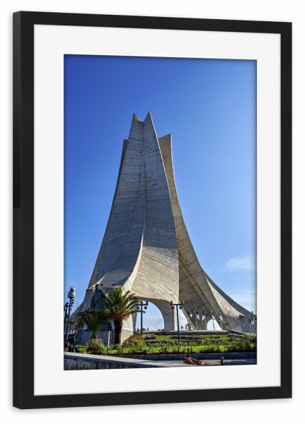 Poster mit Rahmen schwarz "Unabhängigkeitsdenkmal in Algier" artboxONE - Architektur - Algerien,Algier,Denkmal,Unabhängigkeits,Monument