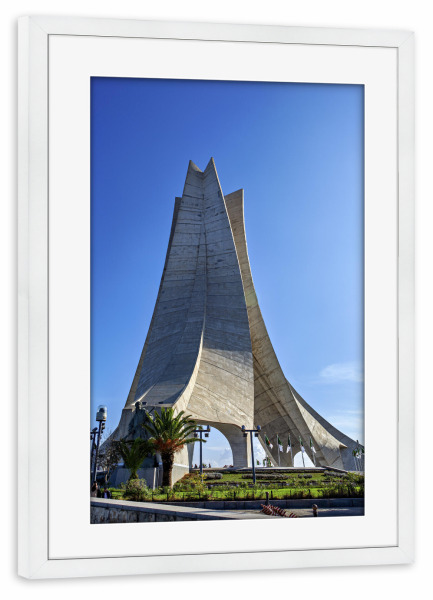 Poster mit Rahmen weiß "Unabhängigkeitsdenkmal in Algier" artboxONE - Architektur - Algerien,Algier,Denkmal,Unabhängigkeits,Monument