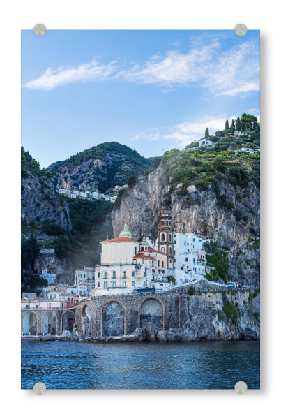 Acrylglasbild "Atrani und Berge" artboxONE - Natur,Reise,Architektur,Reise / Strand und Meer,Reise / Länder