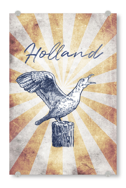 Acrylglasbild "Holland vintage" artboxONE - Reise,Tiere,Reise / Strand und Meer,Reise / Länder