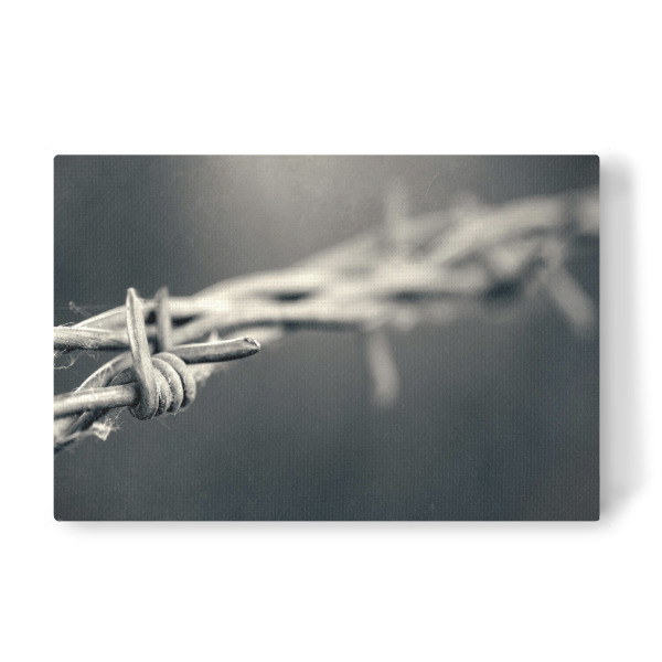 Leinwandbild "Drahtverlauf" artboxONE - Schwarzweiß