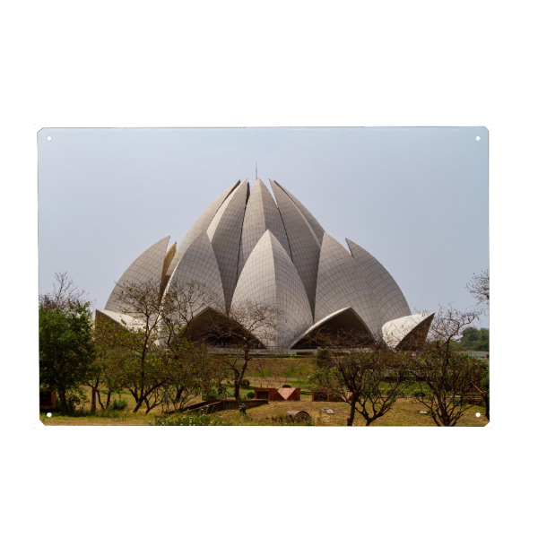 Holzbild "Lotus Tempel in Neu Delhi" artboxONE - Architektur,Reise / Asien - Indien,Neu delhi,Tempel,Lotus tempel