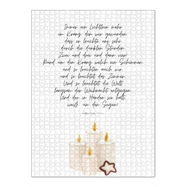 Puzzle Ravensburger "Das Leuchten der Weihnacht" artboxONE - Typografie,Liebe,Weihnachten