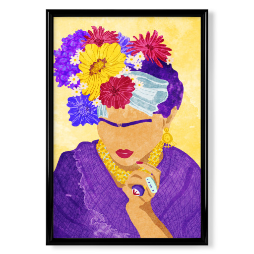 Frida mit Blumen