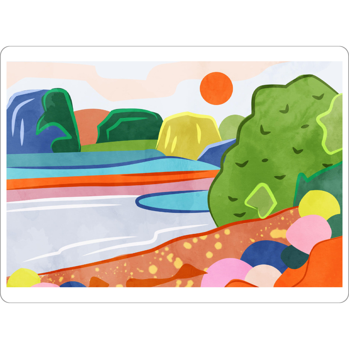 Tischset "Pastel Sunset Over the Valley" artboxONE - Abstrakt