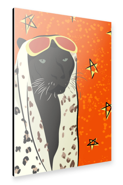 Alu-Dibond "Panther mit Stil" 30x20 cm artboxONE