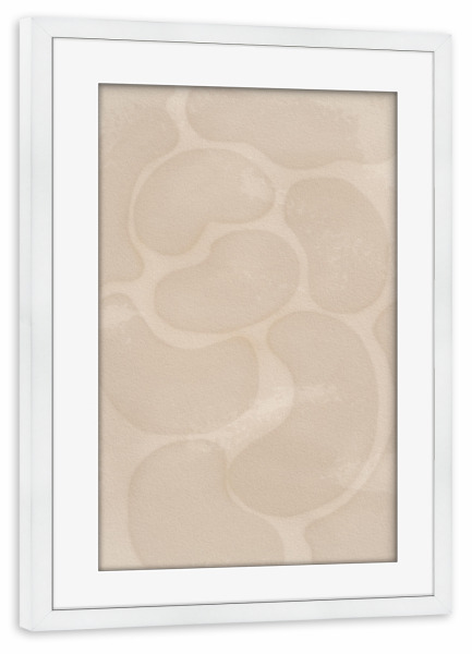 Poster mit Rahmen weiß "Kleine Organische Formen" artboxONE - Natur,Abstrakt