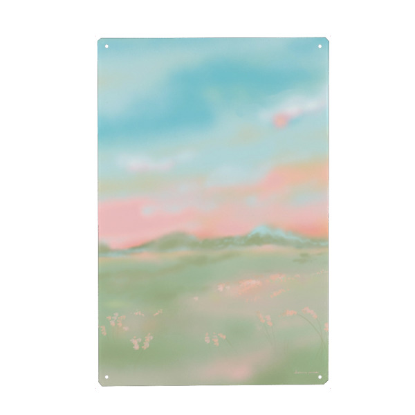 Holzbild "Wiese" artboxONE - Natur,Abstrakt,Für Mama