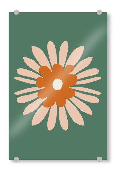 Acrylglasbild "Vibrant flower orange" artboxONE - Floral