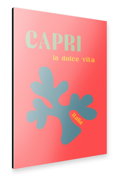 Alu-Dibond "Capri Italy Love" 30x20 cm artboxONE