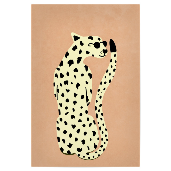 Poster "Cooler Leopard" artboxONE - Für Kinder,Tiere