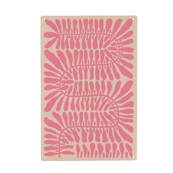Metall Poster "Galitsyna - Hundred Leaves Pink" artboxONE - Natur,Floral