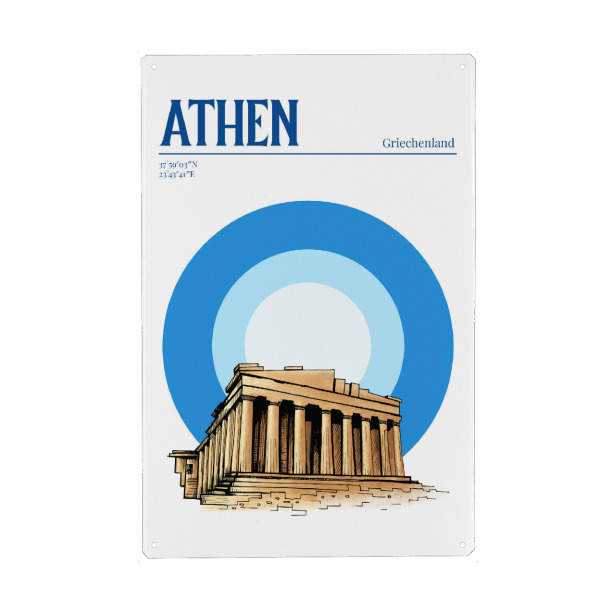 Holzbild "Akropolis Athen" artboxONE - Städte / Weitere - Akropolis,Athen,Athen griechenland,Akropolis athen,Zitadelle,Athen greek,Athen city