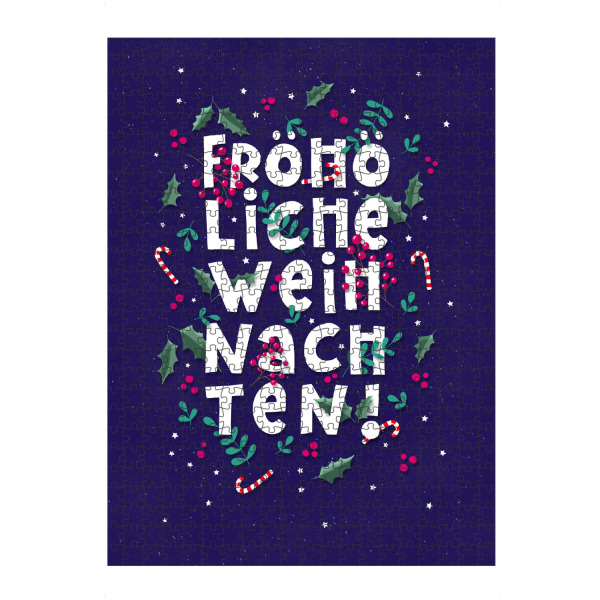 Puzzle Ravensburger "Fröhliche - Weihnachten" artboxONE - Typografie,Weihnachten